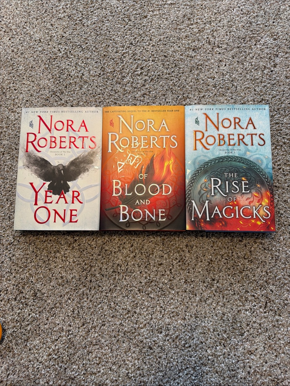 Nora Roberts Hardcover Trilogy w/book jackets; Chronicles of The One, Like New
